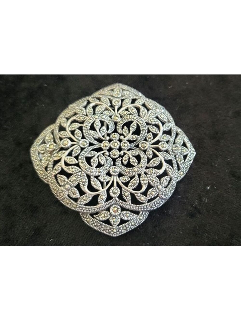 Deco-Style Sterling Silver and Marcasite Pendant/Brooch